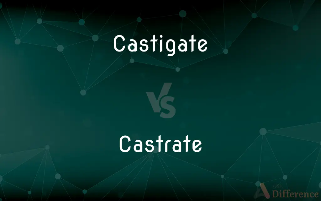 Castigate vs. Castrate — What's the Difference?