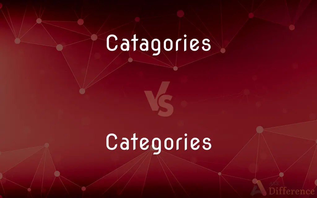 Catagories vs. Categories — Which is Correct Spelling?