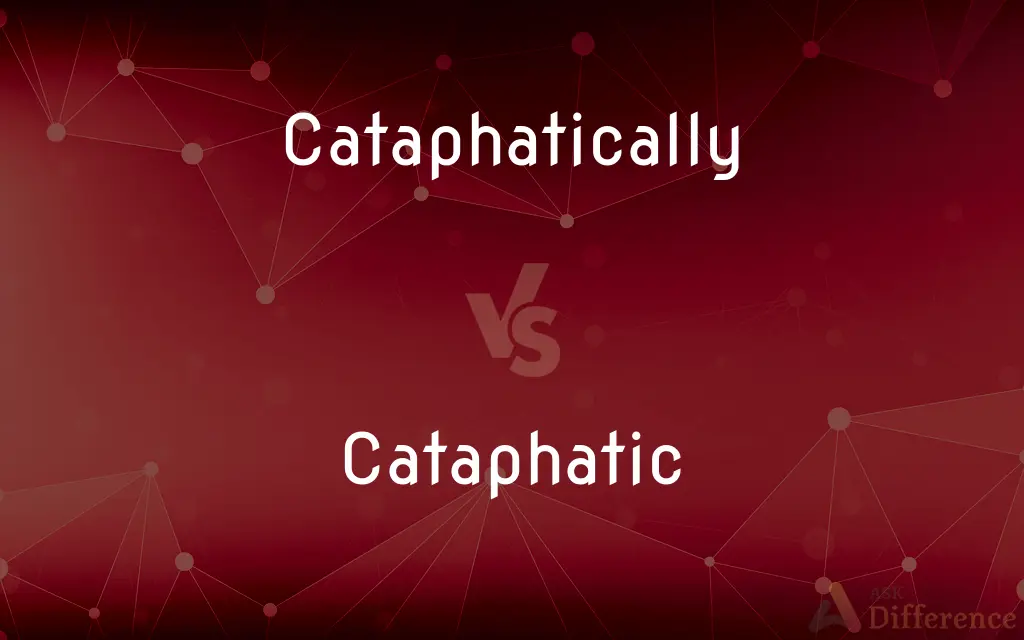 Cataphatically vs. Cataphatic