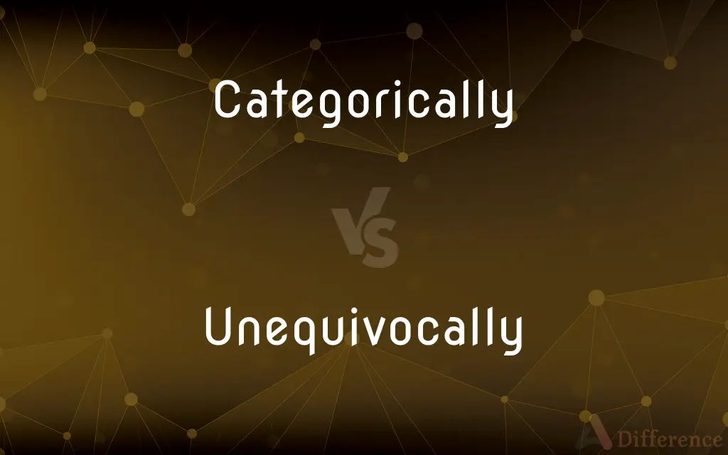 Categorically vs. Unequivocally — What's the Difference?