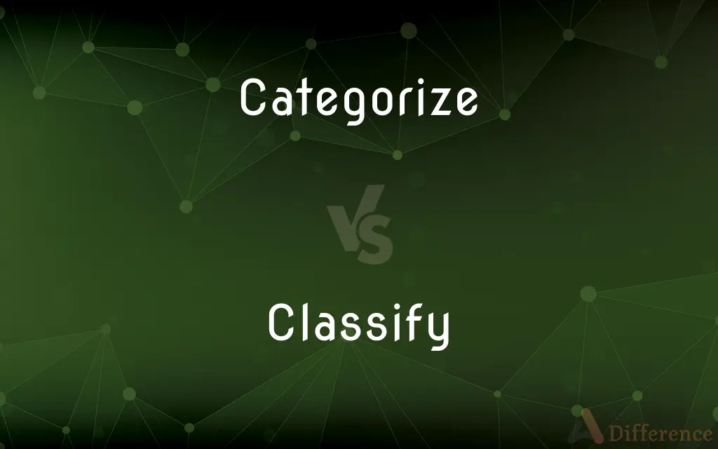 Categorize vs. Classify