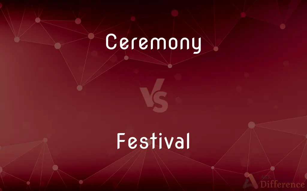 Ceremony vs. Festival — What's the Difference?