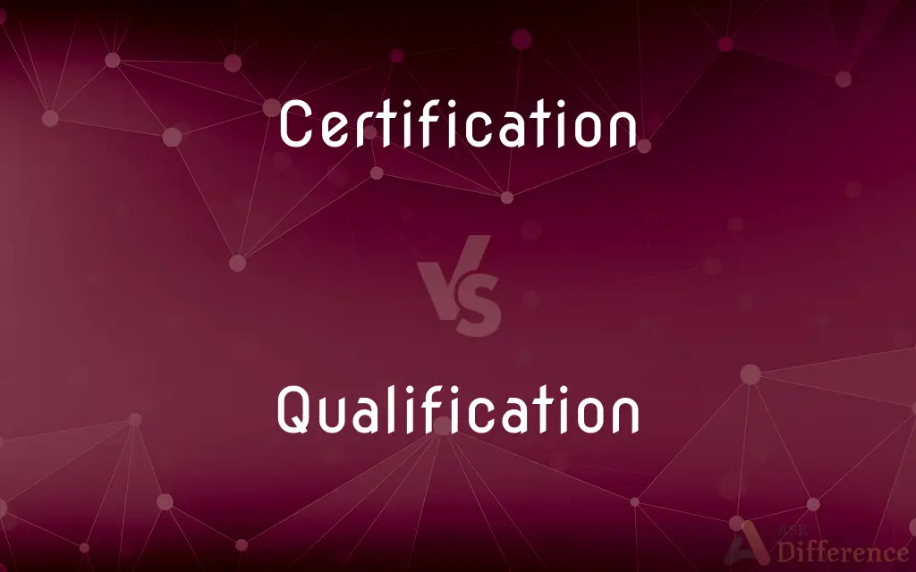 Certification vs. Qualification — What's the Difference?