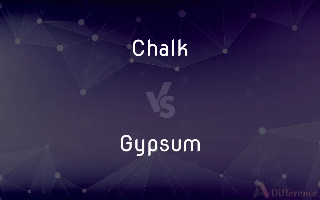 Chalk vs. Gypsum — What's the Difference?