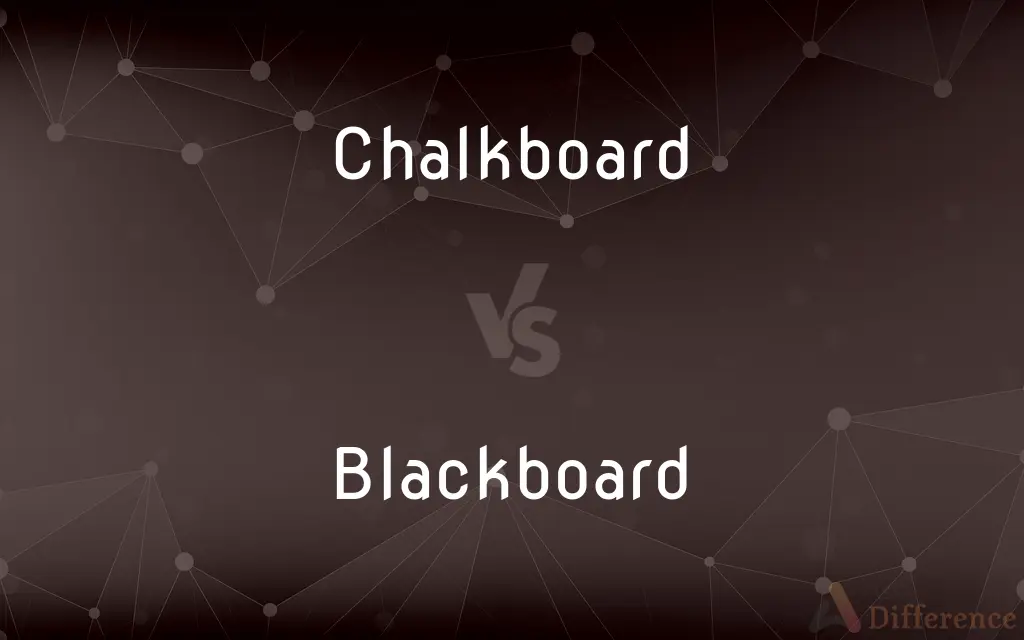 Chalkboard vs. Blackboard — What's the Difference?