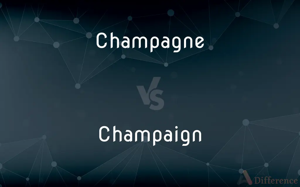 Champagne vs. Champaign — What's the Difference?