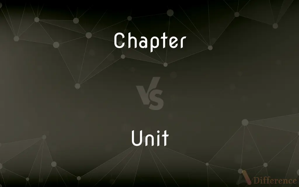 Chapter vs. Unit — What's the Difference?