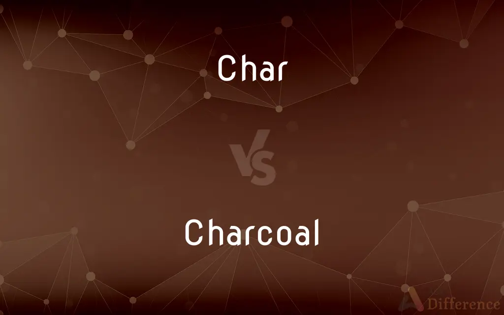 Char vs. Charcoal — What's the Difference?