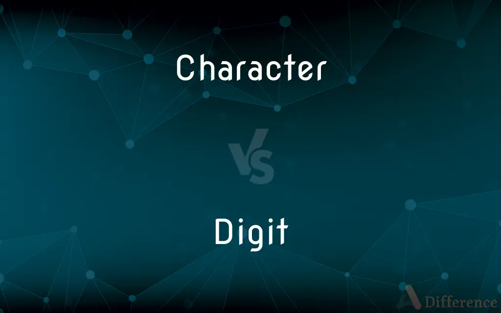 Character vs. Digit — What's the Difference?