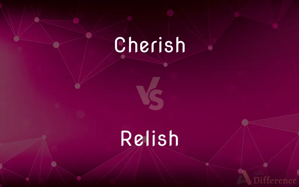 Cherish vs. Relish — What's the Difference?