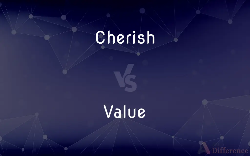 Cherish vs. Value — What's the Difference?