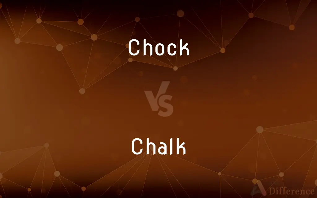 Chock vs. Chalk — What's the Difference?