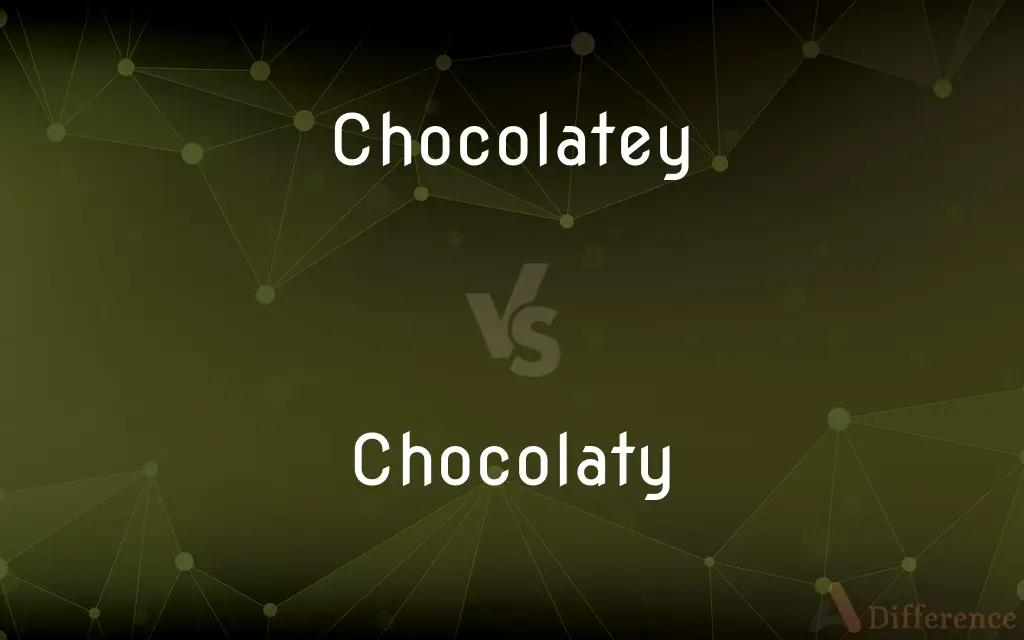 Chocolatey vs. Chocolaty — What's the Difference?