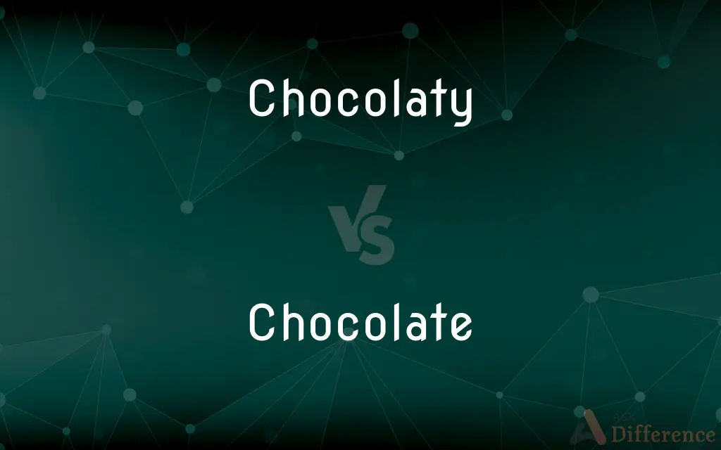 Chocolaty vs. Chocolate — What's the Difference?