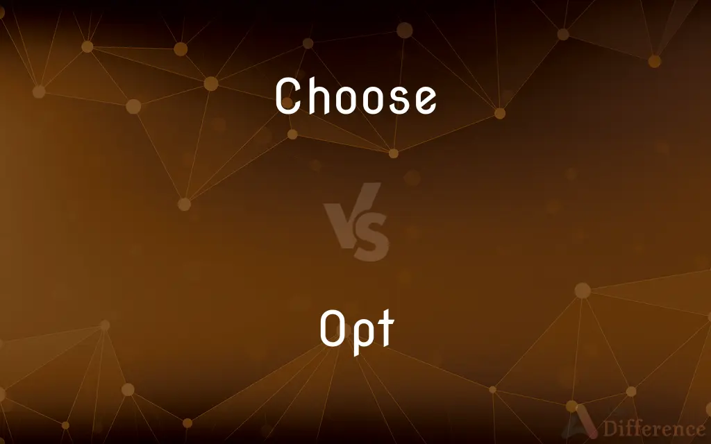Choose vs. Opt — What's the Difference?