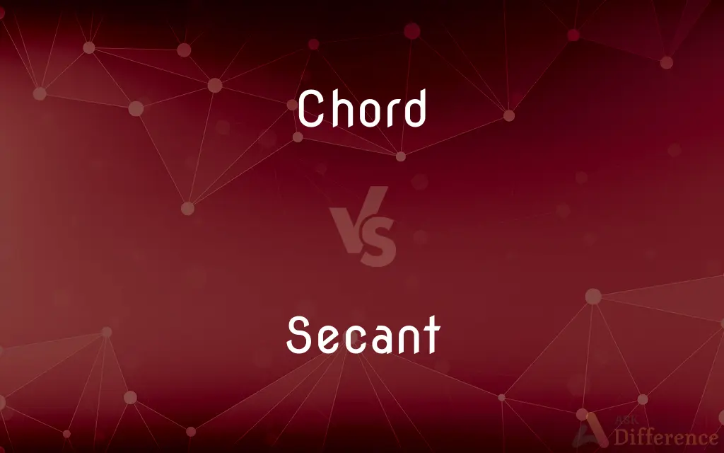 Chord vs. Secant — What's the Difference?