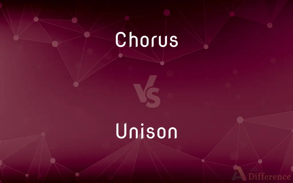 Chorus vs. Unison — What's the Difference?