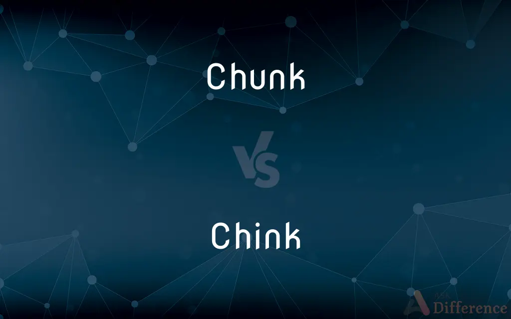 Chunk vs. Chink — What's the Difference?