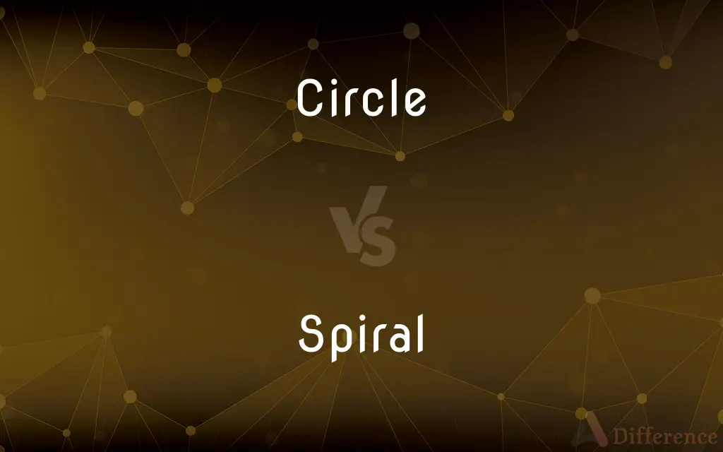 Circle vs. Spiral — What's the Difference?