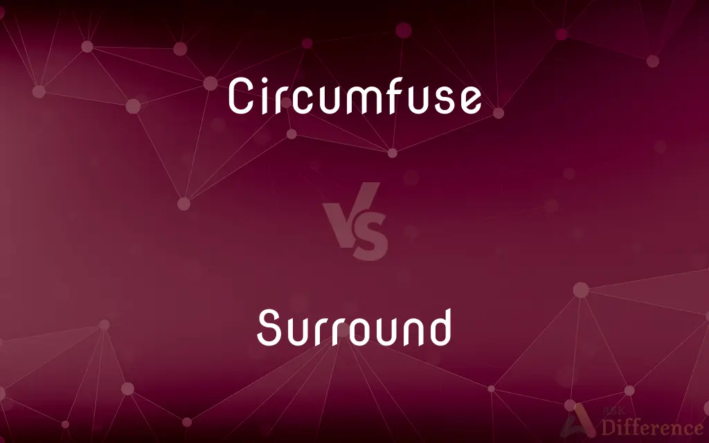 Circumfuse vs. Surround — What's the Difference?