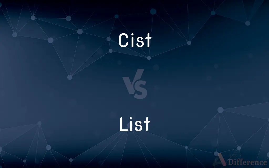 Cist vs. List — What's the Difference?
