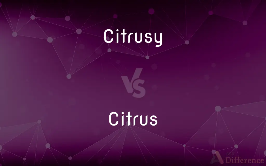 Citrusy vs. Citrus — What's the Difference?