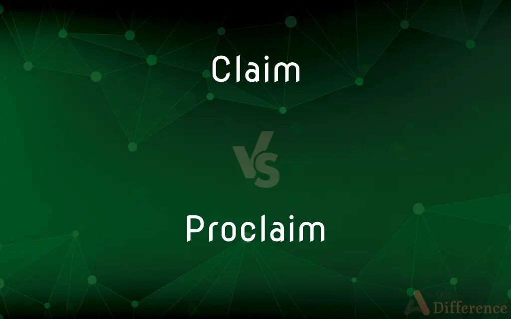 Claim vs. Proclaim — What's the Difference?