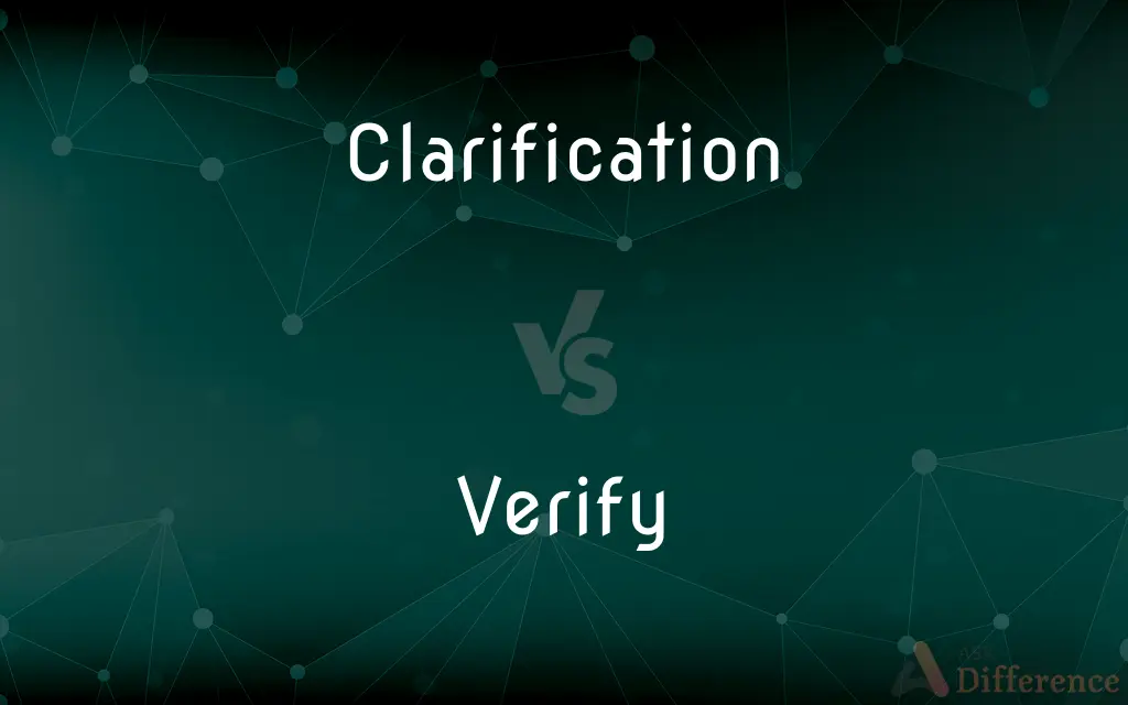 Clarification vs. Verify — What's the Difference?