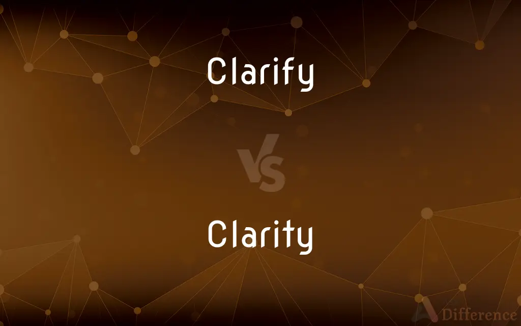 Clarify vs. Clarity — What's the Difference?