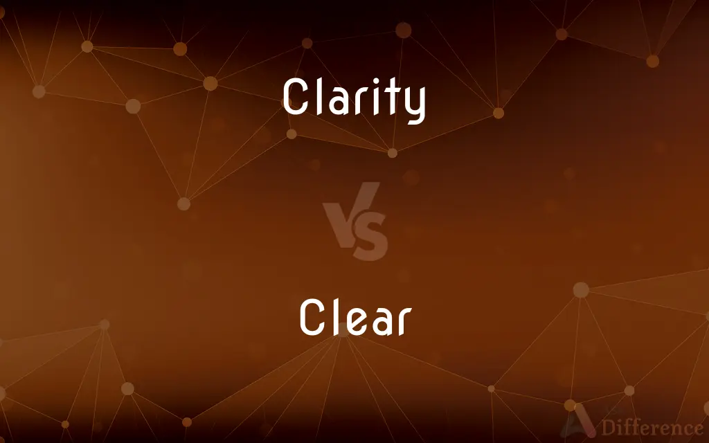 Clarity vs. Clear — What's the Difference?