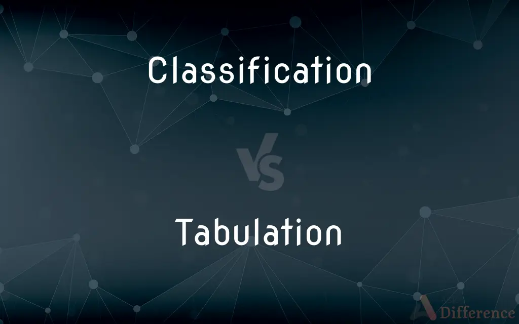 Classification vs. Tabulation — What's the Difference?