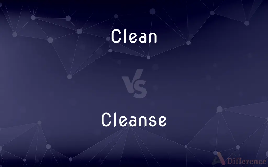 Clean vs. Cleanse — What's the Difference?