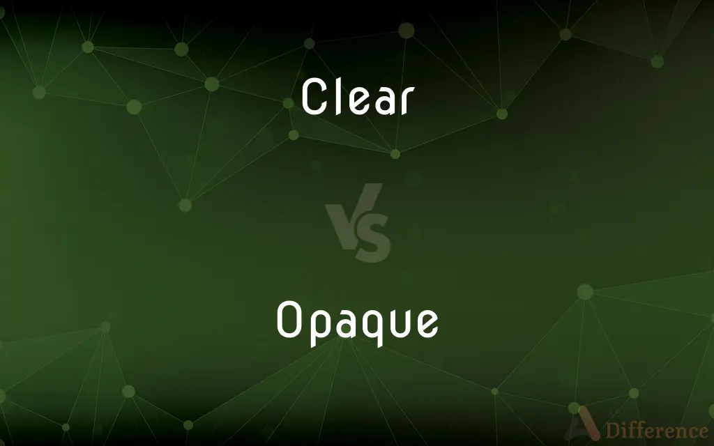 Clear vs. Opaque — What's the Difference?