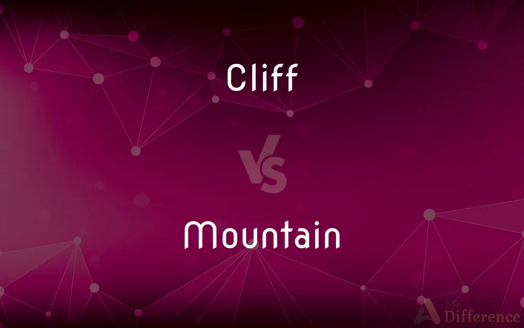 Cliff vs. Mountain — What's the Difference?