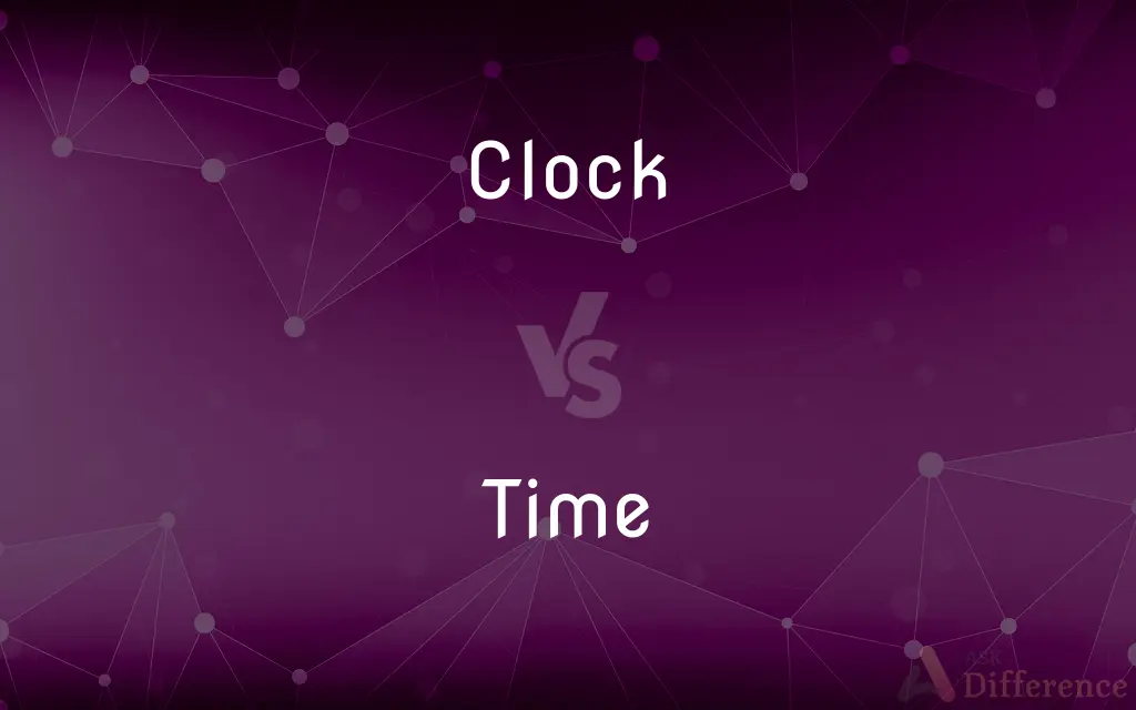 Clock vs. Time — What's the Difference?