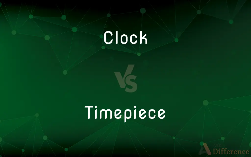 Clock vs. Timepiece — What's the Difference?