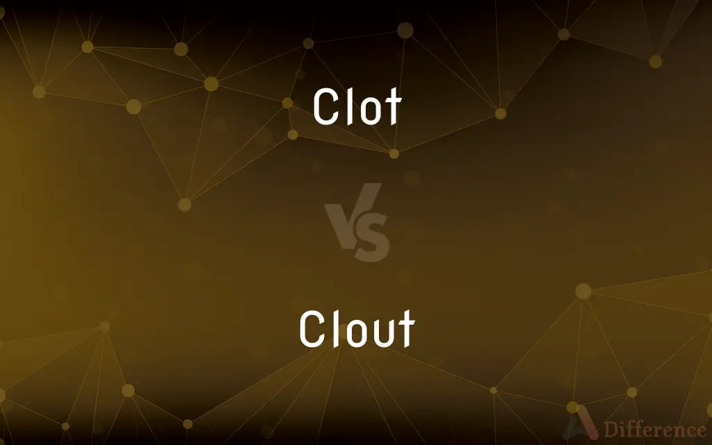 Clot vs. Clout — What's the Difference?
