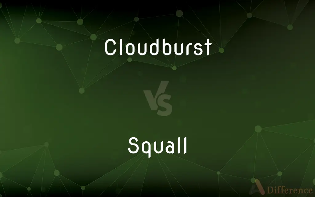 Cloudburst vs. Squall — What's the Difference?