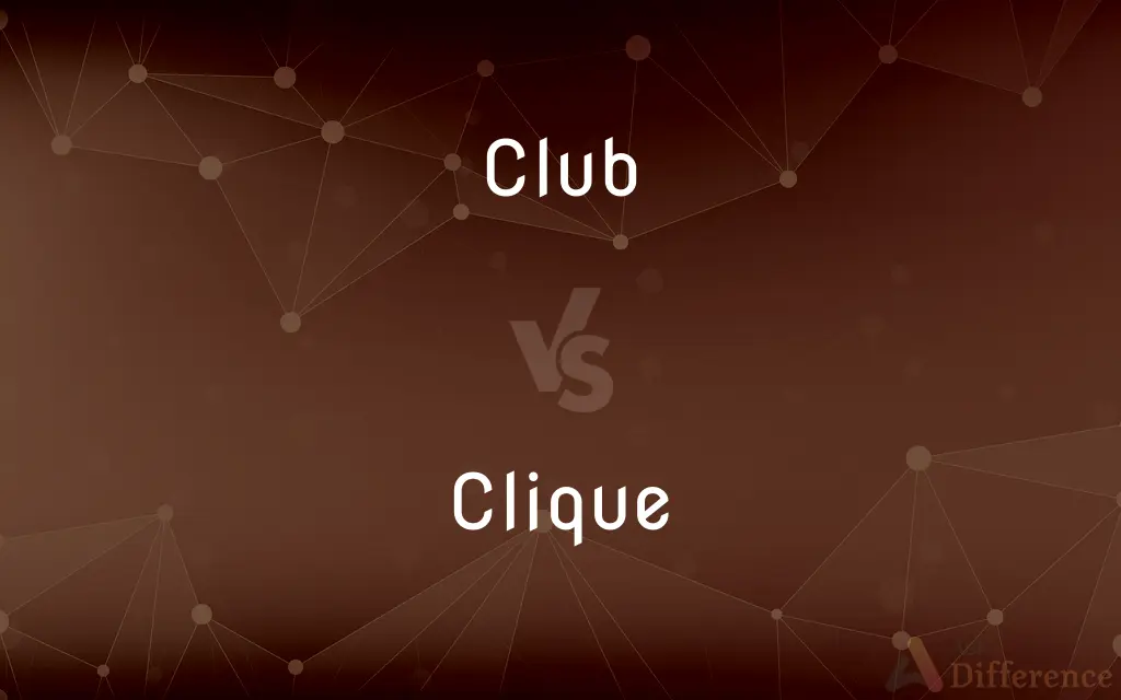 Club vs. Clique — What's the Difference?