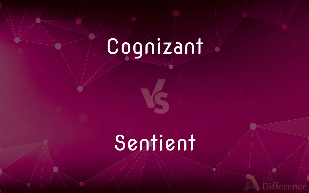 Cognizant vs. Sentient — What's the Difference?