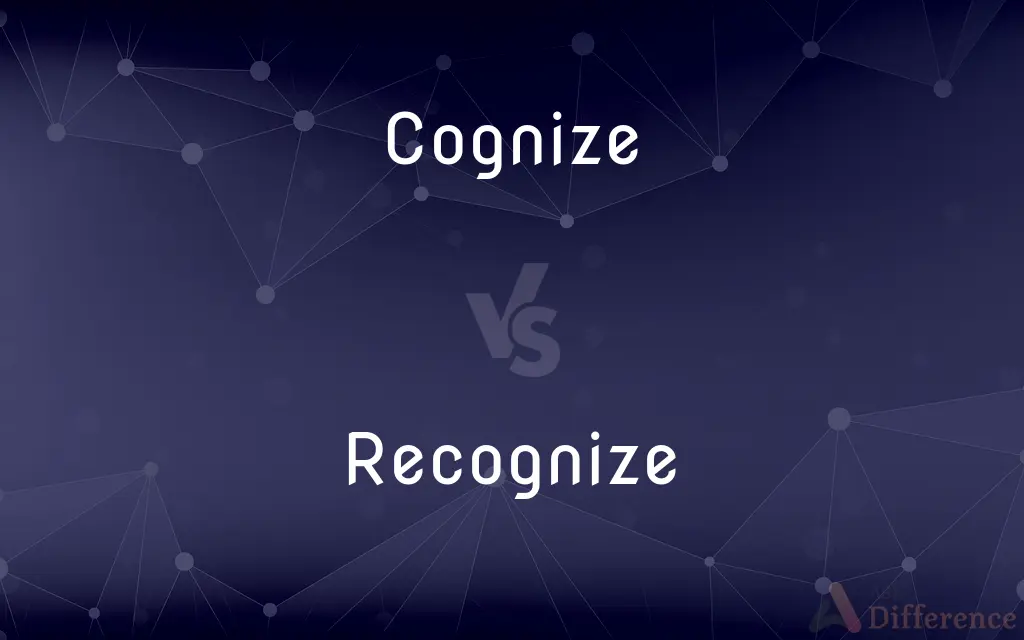 Cognize vs. Recognize — What's the Difference?