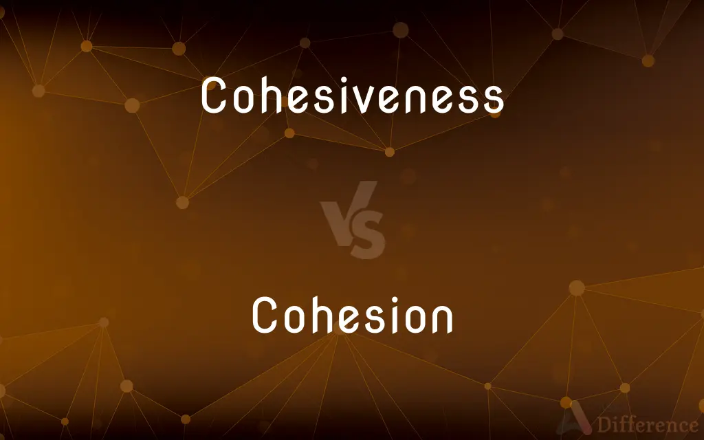 Cohesiveness vs. Cohesion — What's the Difference?
