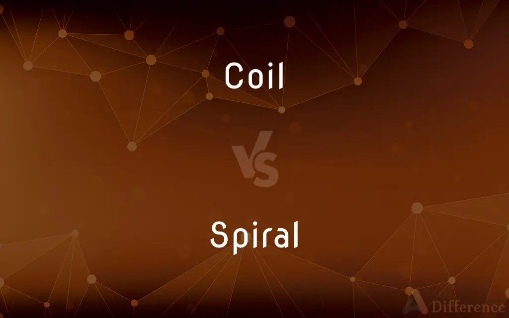 Coil vs. Spiral — What's the Difference?