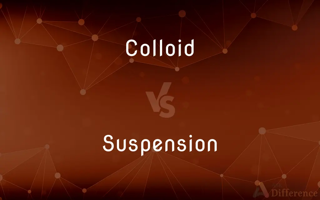 Colloid vs. Suspension — What's the Difference?