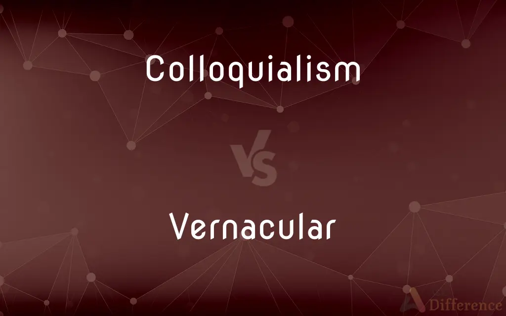 Colloquialism vs. Vernacular — What's the Difference?