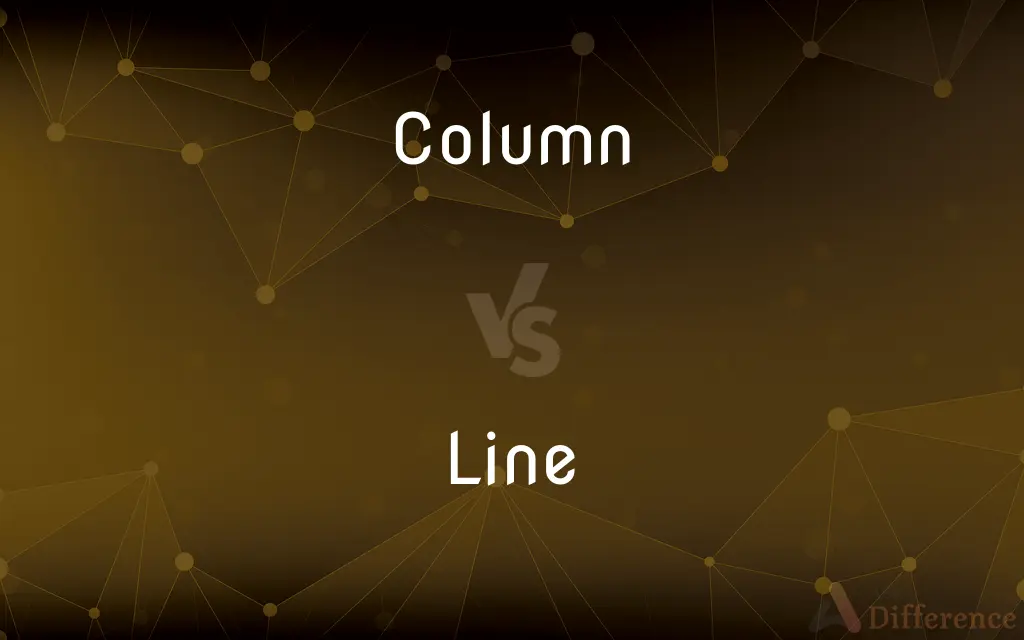 Column vs. Line — What's the Difference?