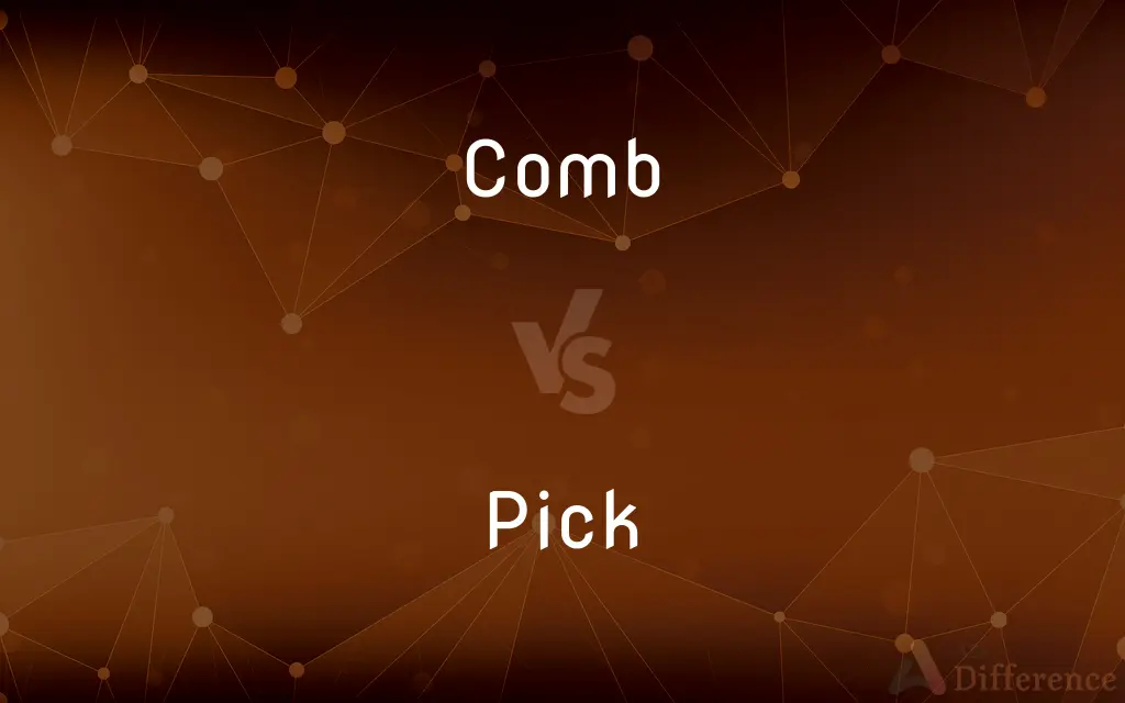 Comb vs. Pick — What's the Difference?