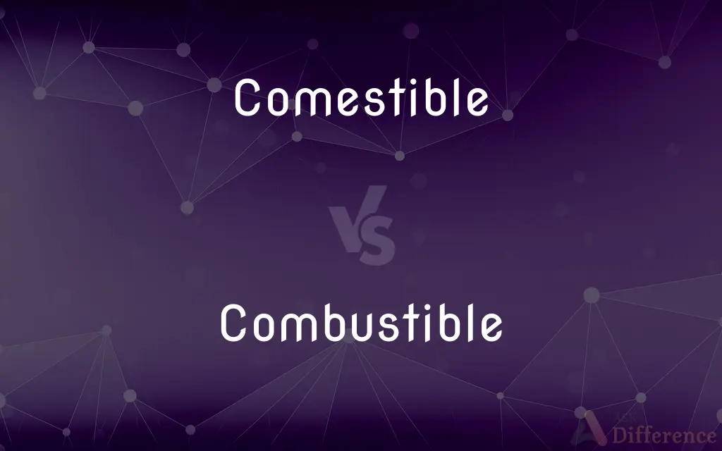 Comestible vs. Combustible — What's the Difference?