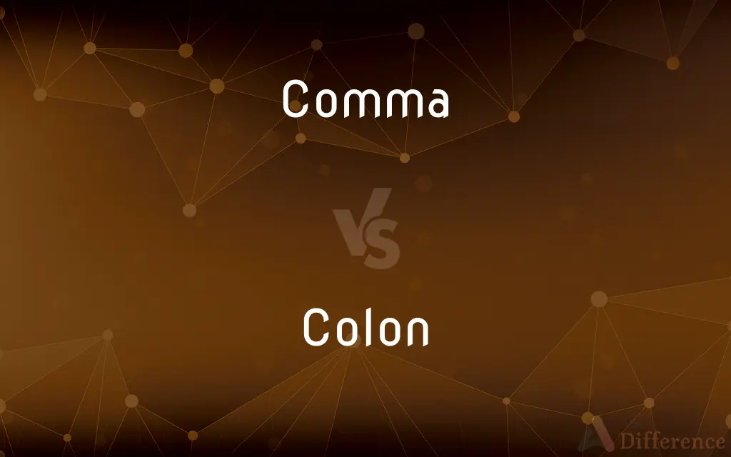 Comma vs. Colon — What's the Difference?