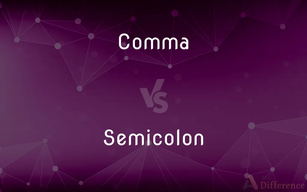 Comma vs. Semicolon — What's the Difference?